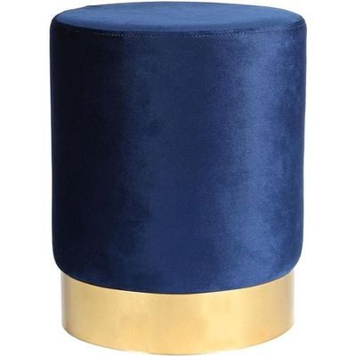 Maple Home Modern Round Ottoman Accent multifunctional Gold Plating Base Velvet Upholstered Footrest Mushroom Stool Soft Padded Seat Vanity Chairs Make-up Living Room Bedroom Patio Furniture