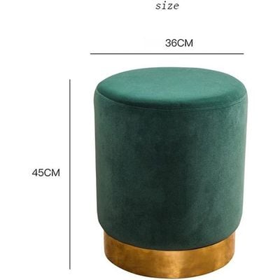 Maple Home Modern Round Ottoman Accent multifunctional Gold Plating Base Velvet Upholstered Footrest Mushroom Stool Soft Padded Seat Vanity Chairs Make-up Living Room Bedroom Patio Furniture