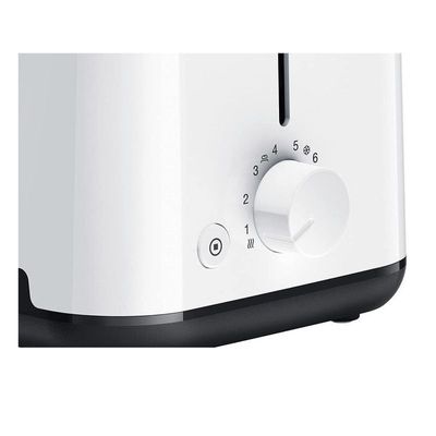 Braun Breakfast - Toaster HT 1010 WH, 2 slots, 8 Browning settings, Bun warmer, 900 Watts, White.