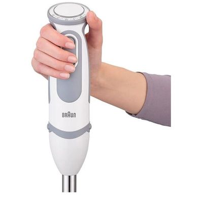 Braun Household MultiQuick 5 Hand Blender, PowerBell Plus Technology, Splash Control, 21 speed, Whisk, Ergonomic Shape, Comfortable Soft Grip, 1000 Watts, 500 ml Chopper - MQ 5235