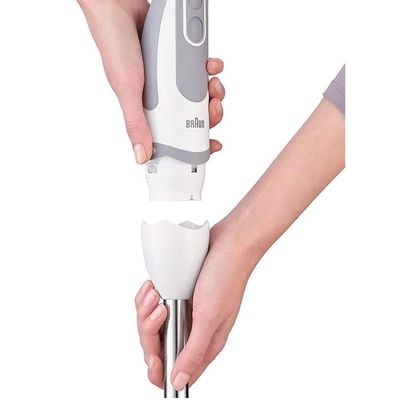 Braun Household MultiQuick 5 Hand Blender, PowerBell Plus Technology, Splash Control, 21 speed, Whisk, Ergonomic Shape, Comfortable Soft Grip, 1000 Watts, 500 ml Chopper - MQ 5235