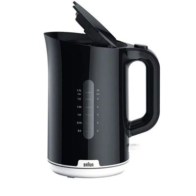 Braun Breakfast1 Collection Kettle 360° Rotating Base Removable Limescale Filter 1.7L Capacity BPA Free WK1100BK 2200W Plastic Black