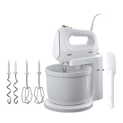 Braun Multimix 2 In 1 Hand And Stand Mixer 400 Watts, White, HM1070 WH