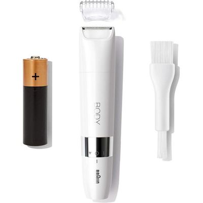 Braun BS 1000, Body Mini Trimmer Wet & Dry with trimming comb, White