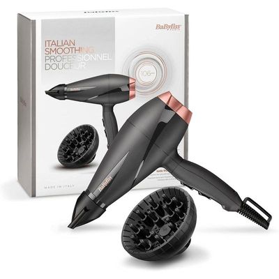 BaByliss Paris Hair Dryer | Salon-grade Motor With 2100w & Ionic Frizz-control | 6mm Ultra-slim Concentrator Nozzle With Lockable Cold Shot| Italian-made For Lasting Performance| 6709DSDE(Black)