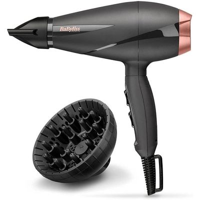 BaByliss Paris Hair Dryer | Salon-grade Motor With 2100w & Ionic Frizz-control | 6mm Ultra-slim Concentrator Nozzle With Lockable Cold Shot| Italian-made For Lasting Performance| 6709DSDE(Black)