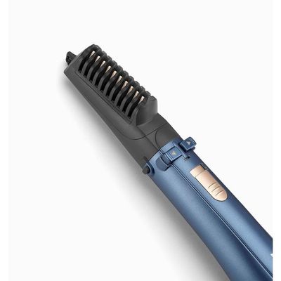 BaByliss Air Styler Pro 1000| 38mm Thermal Brush With 2,2m Swivel Cord | Rotating 50mm Soft Bristle Brush With 2 Heats Plus A Cool Setting lightweight Design & Salon-quality Results| AS965SDE(Blue)