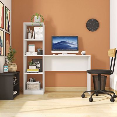 Mesa Office Table and Tower in White