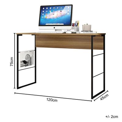 Mesa Fabrick Modern Lifestyle Study Desk in Oak Black Mesa Fabrick Modern Lifestyle Study Desk in Oak Black