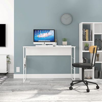 Mesa Fabrick Modern Lifestyle Study Desk in White