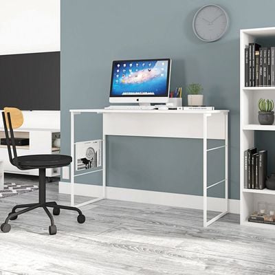 Mesa Fabrick Modern Lifestyle Study Desk in White