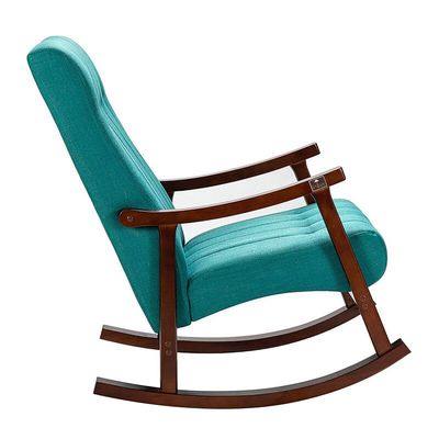 Risco Rocking Chair With Button Tufted Back (Teal)
