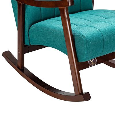 Risco Rocking Chair With Button Tufted Back (Teal)
