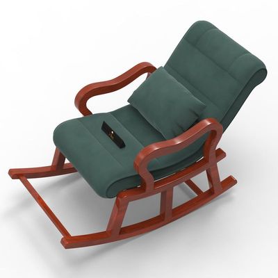 Recliner Wooden Rocking Chair with Footrest
