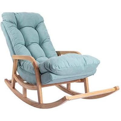 Rocking Chair Colonial and Traditional Super Comfortable Cushion Chair (Natural Polish)
