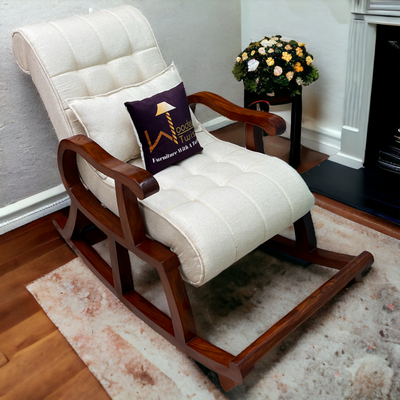 Wooden Twist Recliner Rocking Chair In Premium (Brown)
