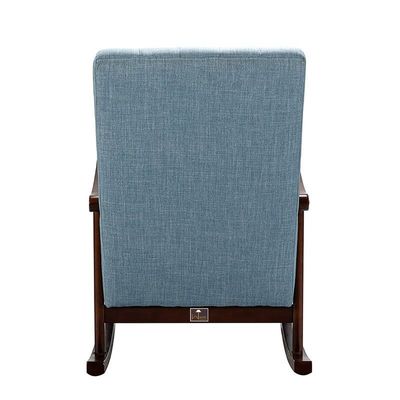 Risco Rocking Chair With Button Tufted Back (Blue)