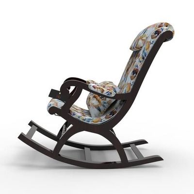 Creme Premium Rocking Chair (Walnut Finish)