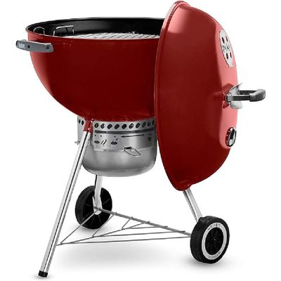 Weber 22 Inch Original Kettle Charcoal Grill Crimson