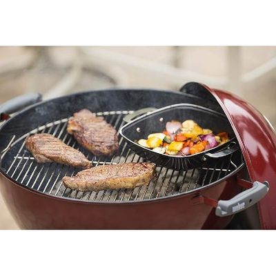 Weber 22 Inch Original Kettle Charcoal Grill Crimson