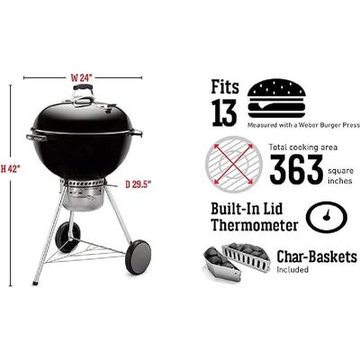 Weber® Master-Touch Charcoal Grill 22" SMOKE