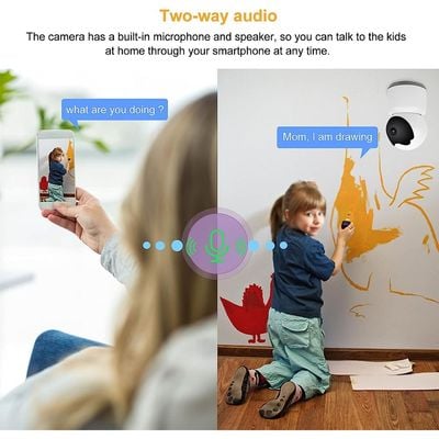 Wifi Baby Monitor With Built-In Microphone And Speaker For Pet Or Baby