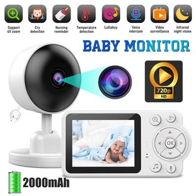 Wireless Audio&Video Baby Monitor Security Camera With 2.8" Display Night Vision