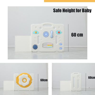 14 panel Foldable Donut playpen for Child safety, Baby Safety Gate For Toddlers Infants for Home, Nursey etc