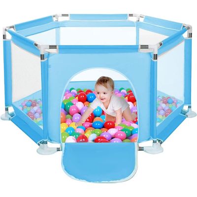 HOCC Six Plate Activity Plapen for Baby Blue Color( Without Ocean ball)