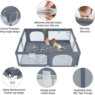 Large Baby Playard with 50PCS Balls with Playmats