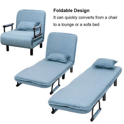 HOCC Convertible Chair Bed, Tri-Fold Sofa Bed with Adjustable Backrest & Pillow 65 x 190cm