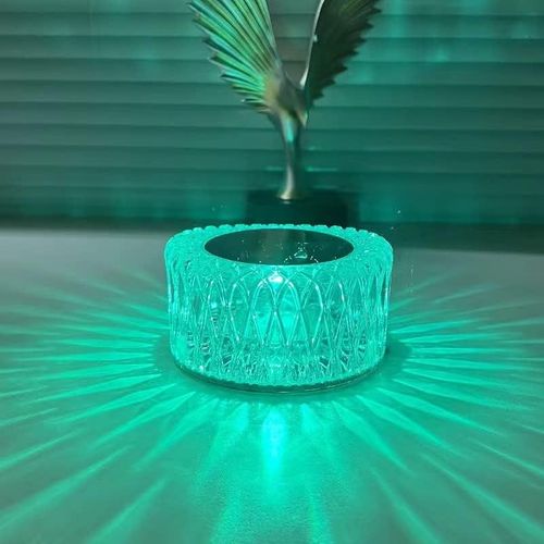Portable Crystal Led Table Lamp, 3-Levels Brightness Desk Lamp, 16 Color Touch Control Rechargeable Lamp, Night Light, Bedside Lamp,Dining Room Lamp (16 Color Rechargeable)