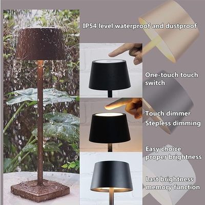 Cordless Battery Operated Table Lamp Night Lamp Golden