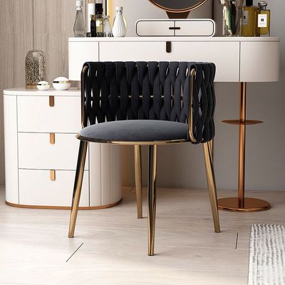 Maple Home  Velvet Chairs Modern Dining Armchairs Living Room Furniture Leisure Chairs With Golden Metal Leg