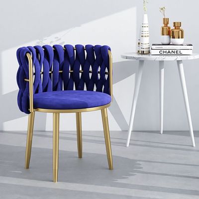 Maple Home  Velvet Chairs Modern Dining Armchairs Living Room Furniture Leisure Chairs With Golden Metal Leg