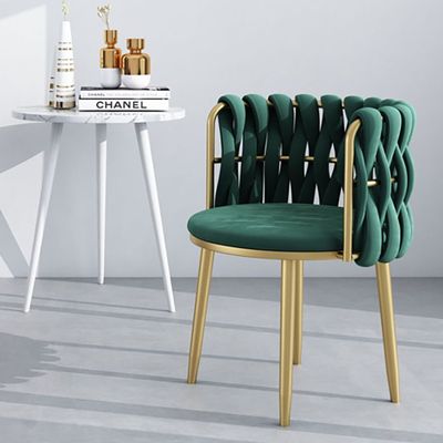 Maple Home  Velvet Chairs Modern Dining Armchairs Living Room Furniture Leisure Chairs With Golden Metal Leg