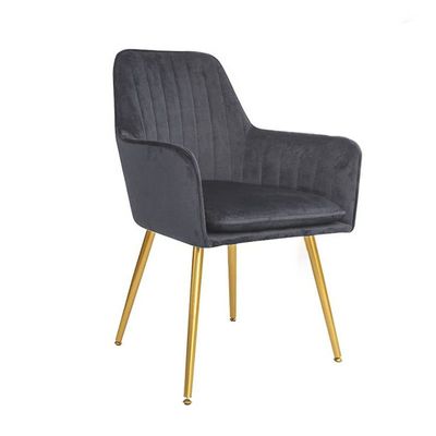 Maple Home Modern Accent Arm Chairs Living Dining Room Velvet Mid-Century Upholstered Seat Golden Legs