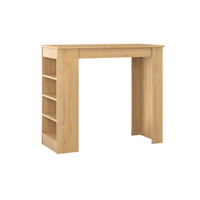 Mourah Swallow Bar Table With Storage - Oak/Oak - 2 Years Warranty