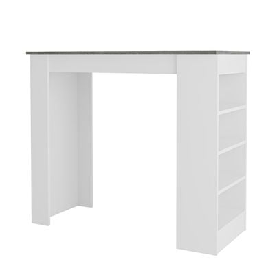 Swallow Bar Table With Storage - Retro Grey/White - 2 Years Warranty