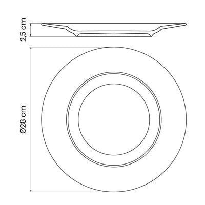 Tramontina Dulce 28cm Decorated Porcelain Dinner Plate