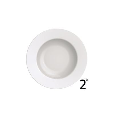 Tramontina 23cm Porcelain White Deep Plate