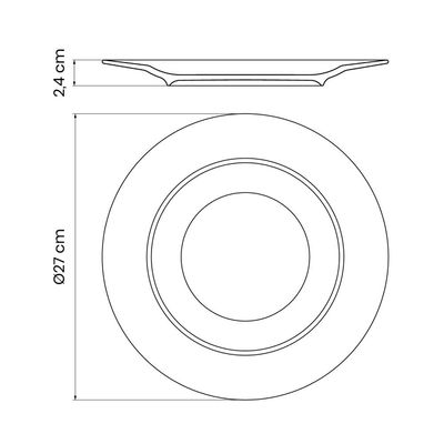 Tramontina 27cm Porcelain White Dinner Plate