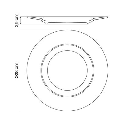 Tramontina 28cm Porcelain White Dinner Plate