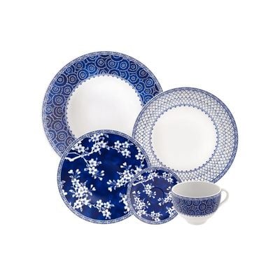 Tramontina Umeko 20 Pieces Decorated Porcelain Dinner Set