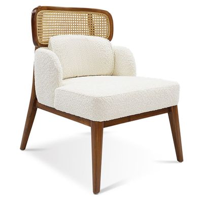 RWC 500 Rattan Accent Chair - White, Size 80W x 67D x 90H