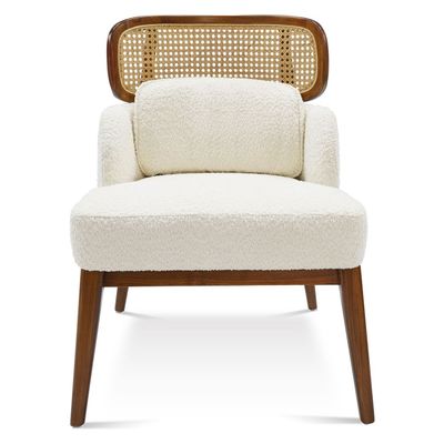 RWC 500 Rattan Accent Chair - White, Size 80W x 67D x 90H