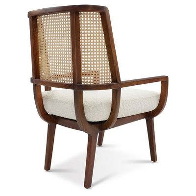 RWC 700 Rattan Accent Chair-White, Size 73.5W x 65D x 100H