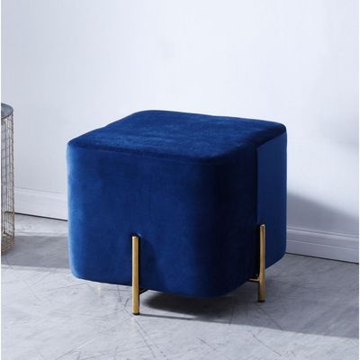 Luxury Velvet Square Foot Stool Ottoman Pouf - Plush and Stylish Home Decor Accent