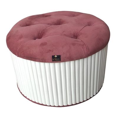 Banquette Handmade Tufted Solid Wood Pouffe Ottoman