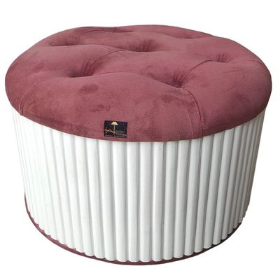 Banquette Handmade Tufted Solid Wood Pouffe Ottoman